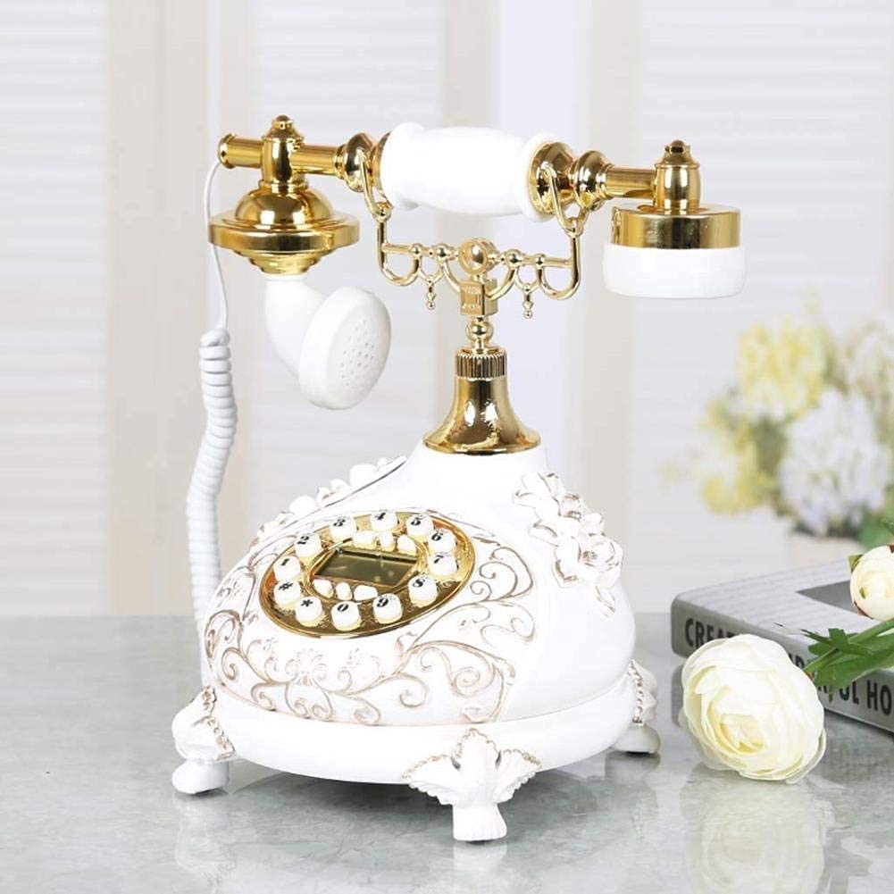 Telefono europeo retrò vecchio stile - Telefono retrò con filo - Telefoni decorativi vintage Suoneria tradizionale Decorazione Feng Shui Telefono artigianale Telefono fisso, Telefono montato a pare