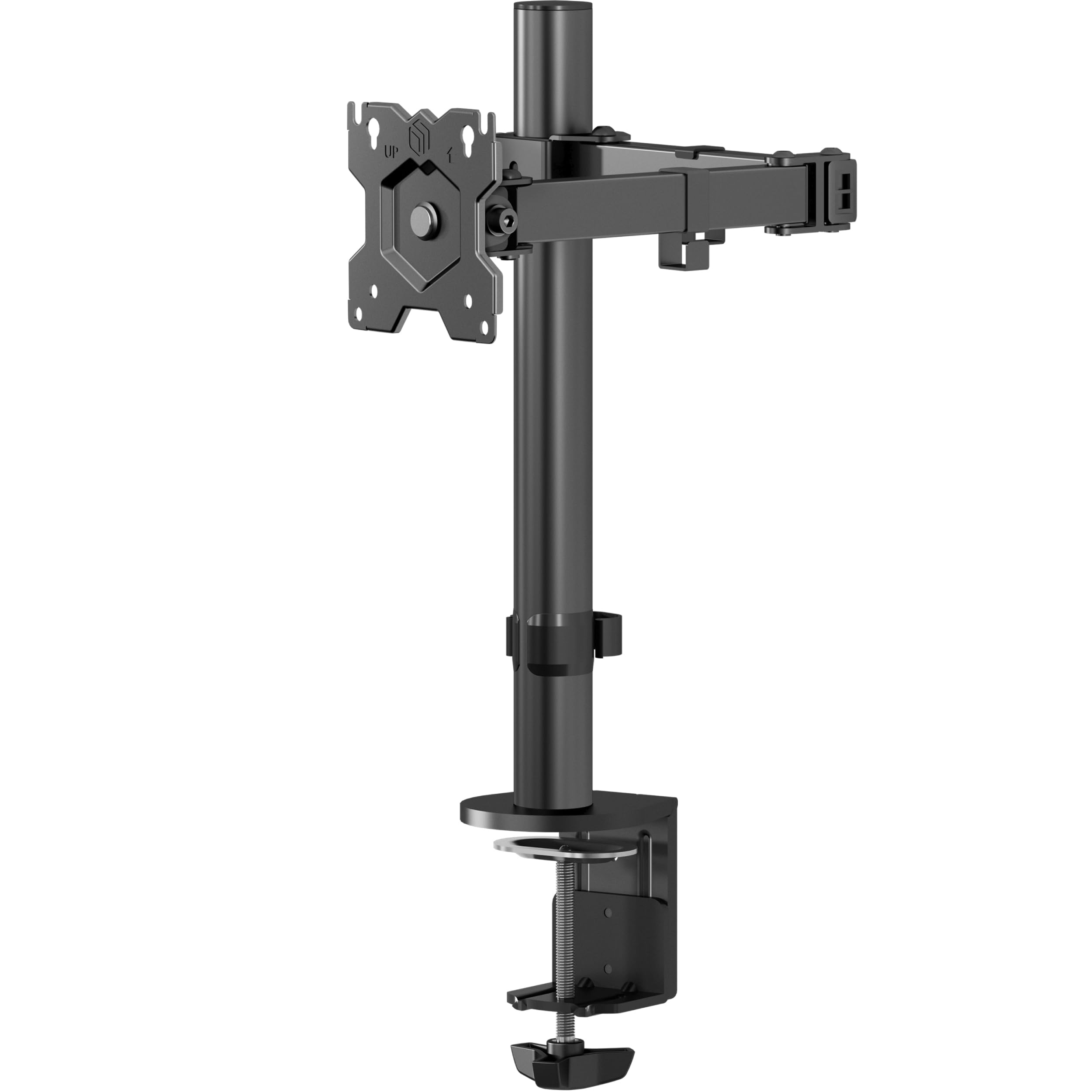 ONKRON Stojak na monitor biurkowy 13-34 cali, ramię monitora do 8 kg, stojak na ekran komputera VESA 75 x 75-100 x 100 mm, akcesoria do gier i biura, regulowana wysokość, czarny D121E-B