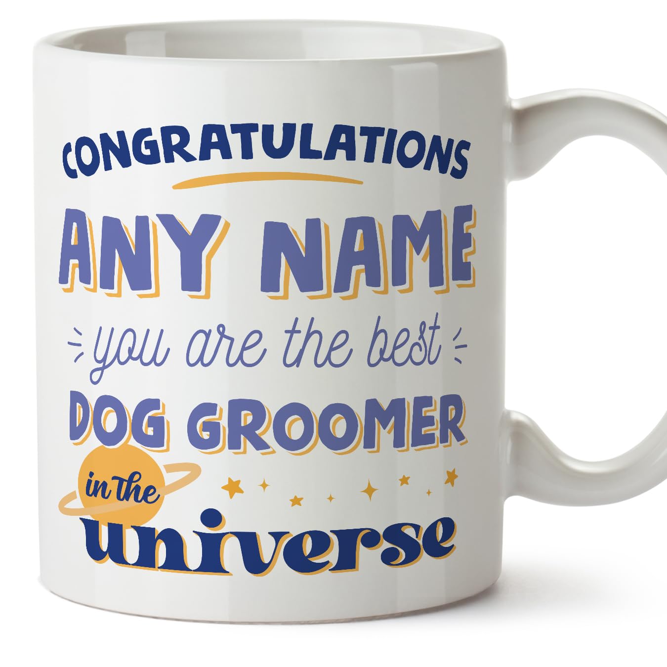 MUGFFINS Dog Groomer Mug - in English - Best in The Universe - Funny Gift for Colleagues - Ceramic 11oz Mug