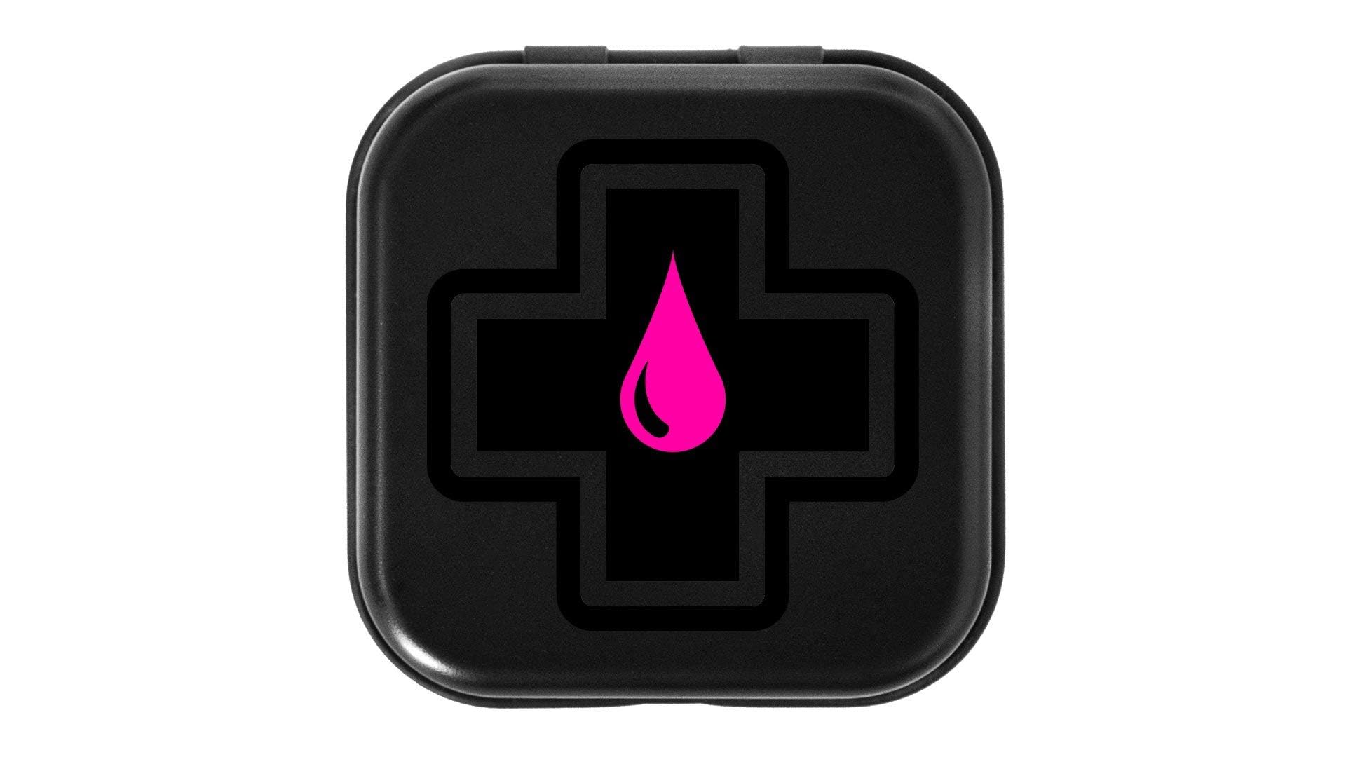 Muc-Off - Kit di Riparazione per forature, Senza Colla, con Toppe autoadesive, Kit di Riparazione per Camera d'Aria con Carta vetrata in Scatola da Viaggio