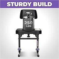 Vista 3 de Liquid Stands Banco de piano ajustable – Banco de teclado de música con asiento de respaldo para soporte de teclado de piano con cojín acolchado