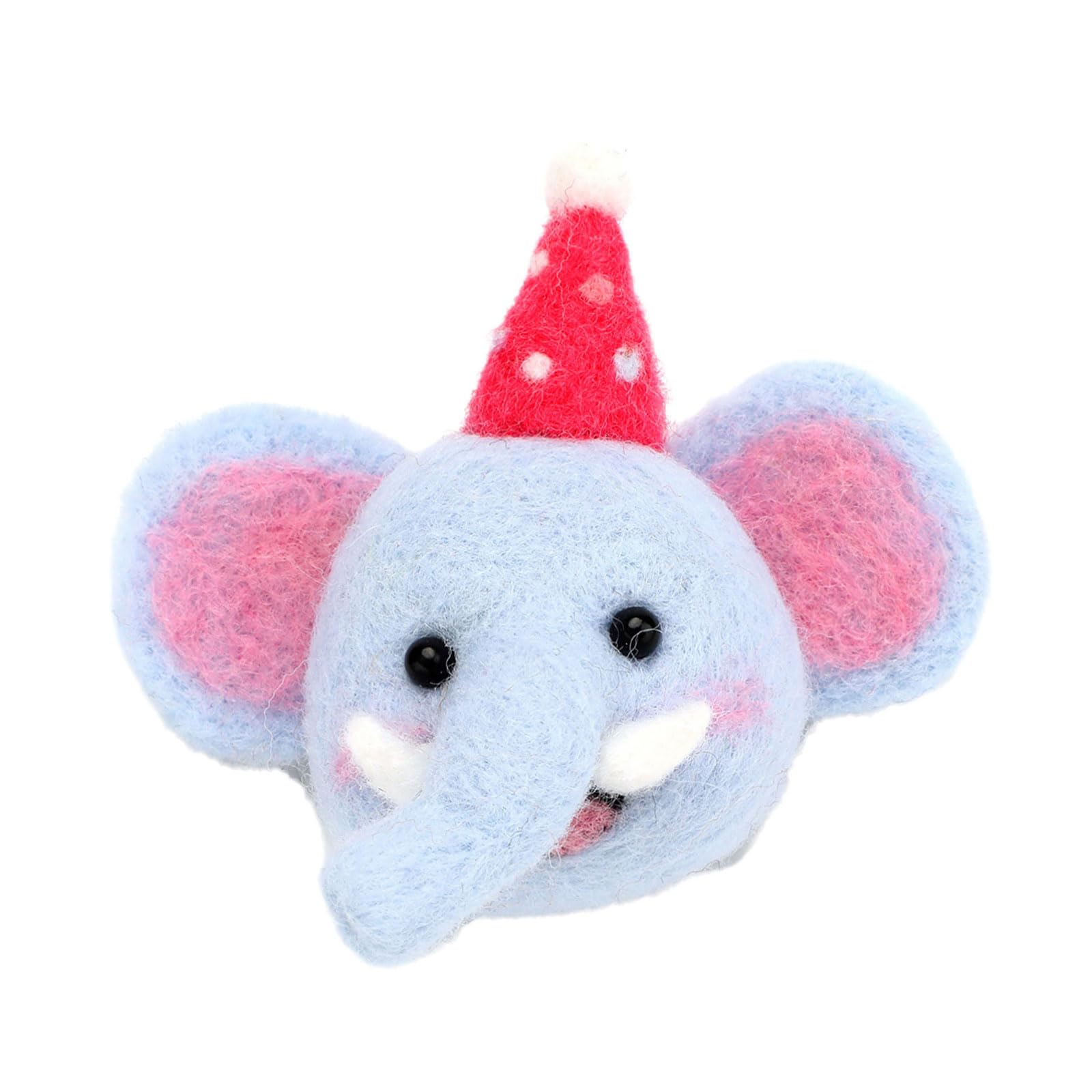 Kalttoy Elephant Lovely Animal Brooch Needle Felting Starter Kits Pins Needle Felting Kits Wool Tool For Woman Lovely Animal Brooch Wool Hobby