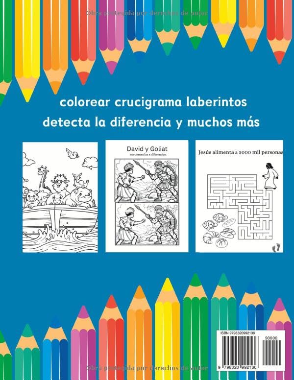 Libro de Actividades Biblicas para Ninos: Spanish Bible Coloring and Activities Book for kids (Libros en Espanol Para Ninos: Church Children Sunday School Supplies) (Spanish Edition) - Image 2