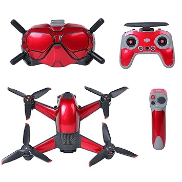 Drone Remote Control Sticker, Waterproof Precise Fitting Drone Protective Sticker Removable PVC Anti-Scratch for Drone for RC Drone(Aurora Red)