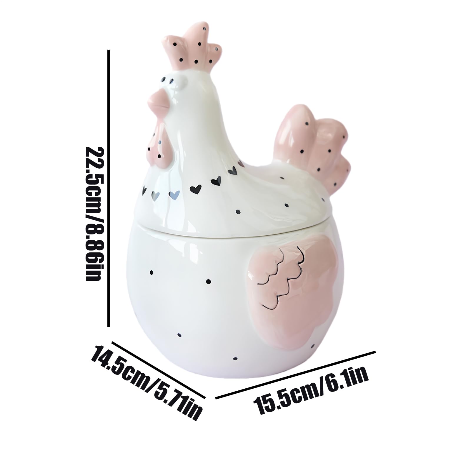 Ceramiczne Naczynie Z Pokrywką Duży Kurczak Box