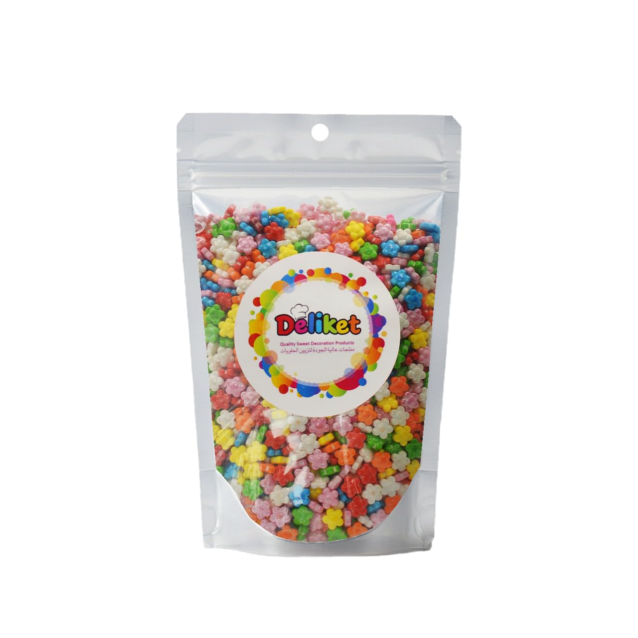Deliket Mini Beans Flower shapes - Mixed Colors Mini Flower-Shaped Edible Decoration Beans – Mixed Colors Sprinkles for Cakes, Cupcakes & Desserts 500G