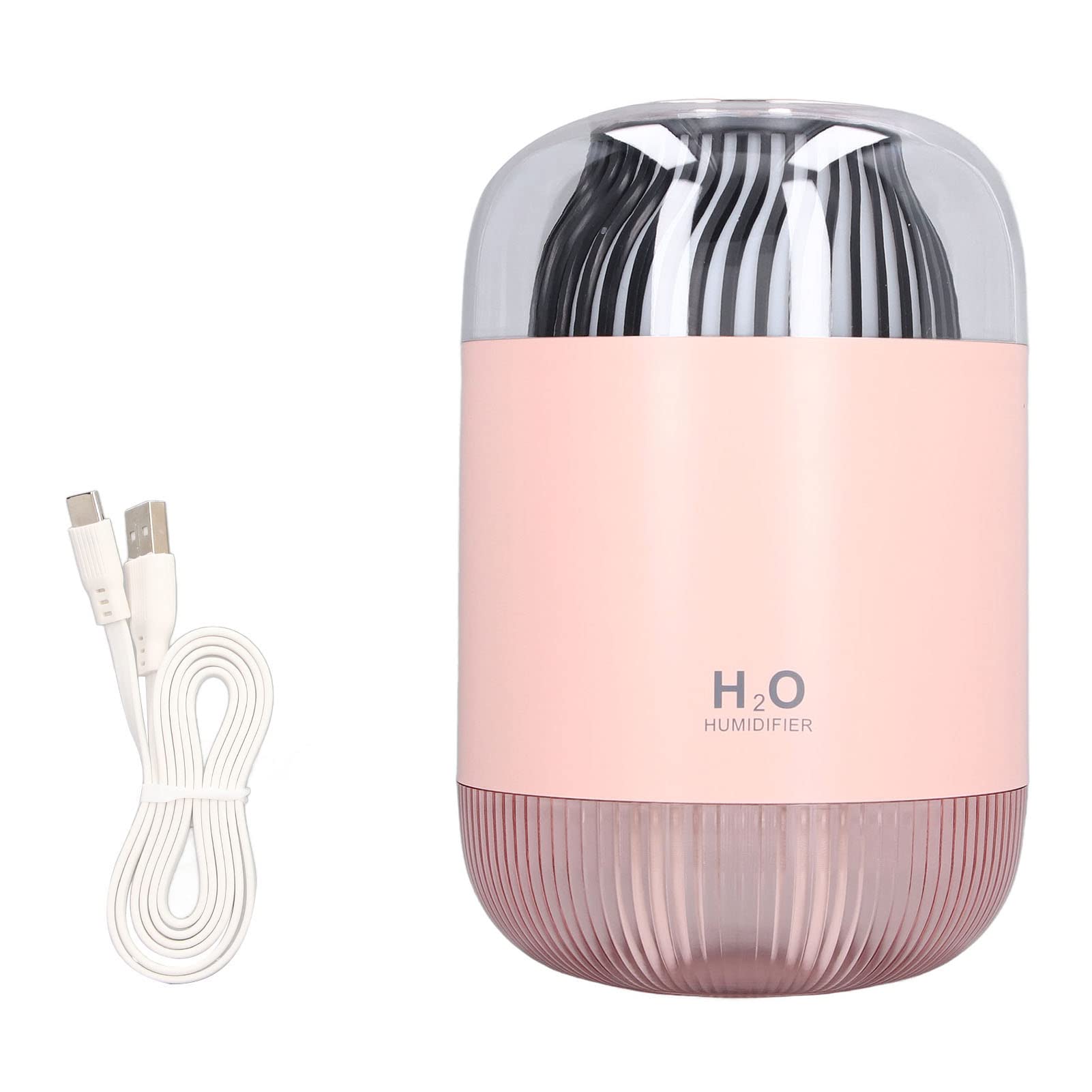 Mini Nawilżacz 1000 Ml, Niski Poziom Hałasu, Aromatyczny Dyfuzor Powietrza, Nawilżacz z Podwójną Lampką Nocną, Konstrukcja USB, Wyciszenie Pulpitu, Oczyszczanie Powietrza,(Różowy)