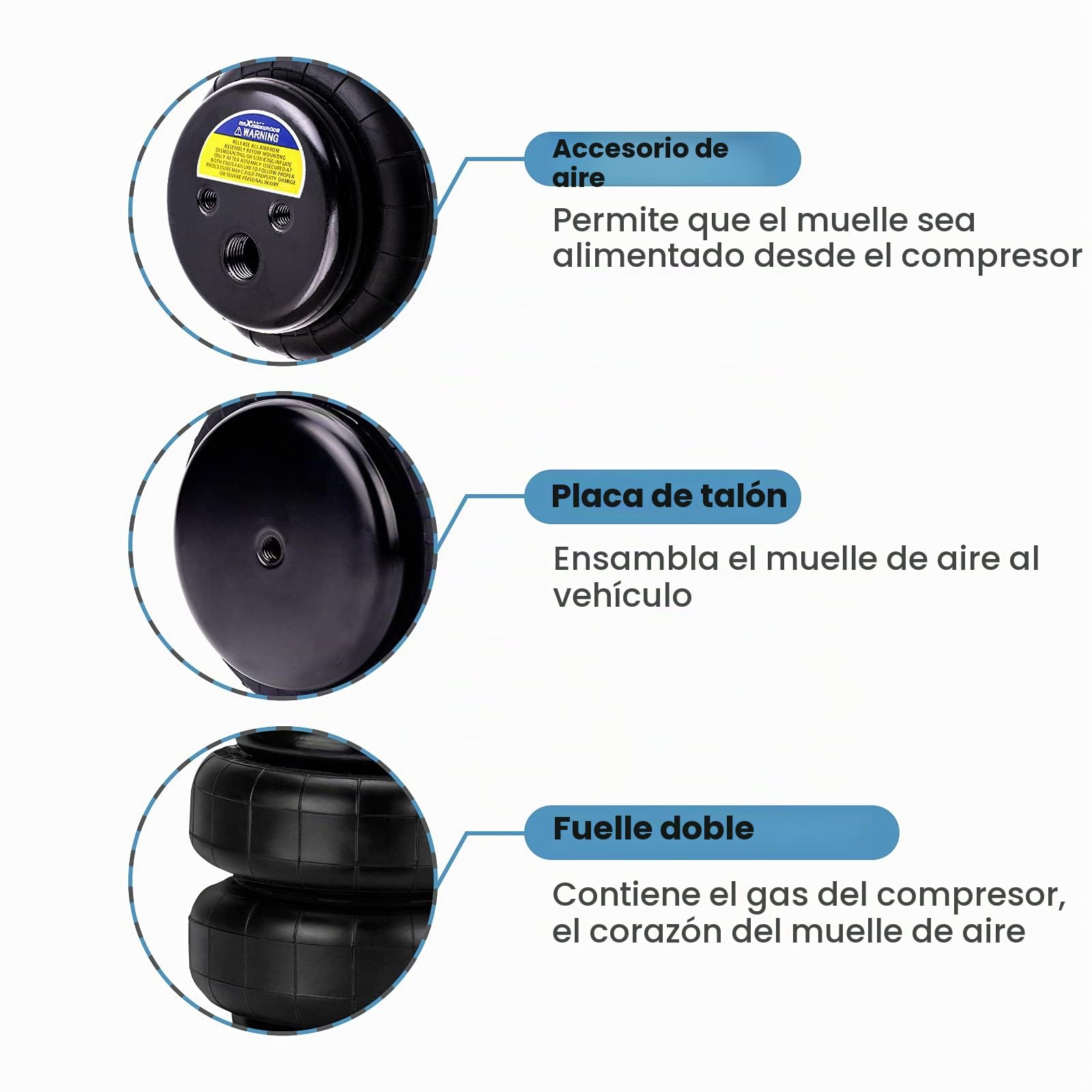 maXpeedingrods Bolsa de Suspensión Neumática Universal para Ford F150/F250… (2 unids)