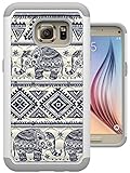 S7 Case, Galaxy S7 Case, MagicSky [Shock Absorption] Studded Rhinestone Bling Hybrid Dual Layer Armor Defender Protective Case Cover for Samsung Galaxy S7 (Elephant)