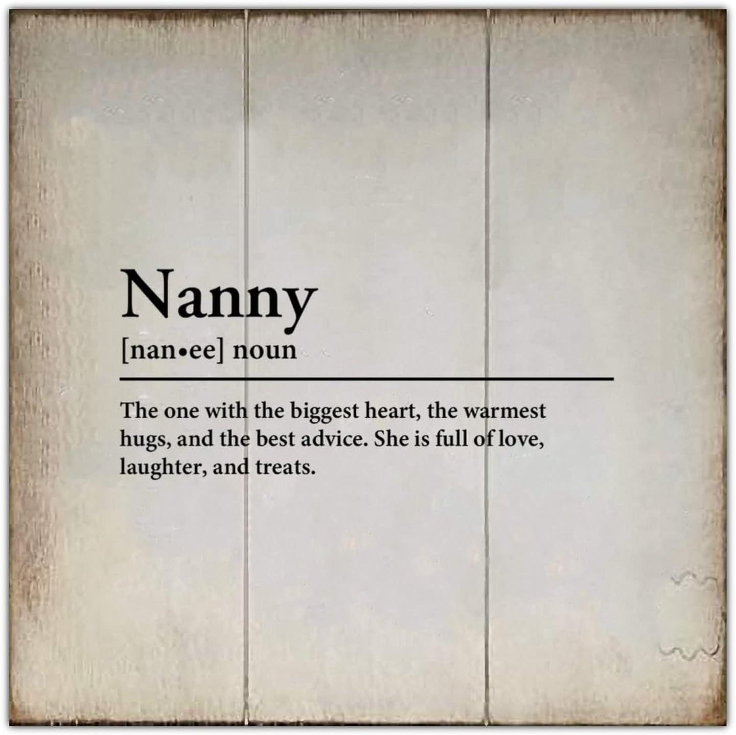 Wood Sign the Funny Noun Definition of Nanny Vintage
