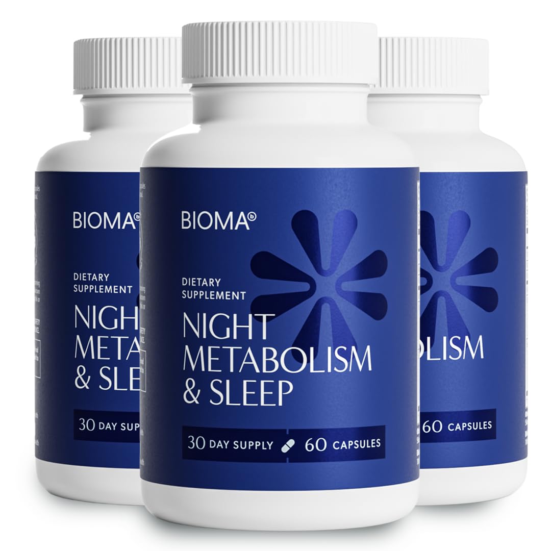 BIOMA Night Metabolism & Sleep - Supports Digestion, Energy Metabolism & Restful Sleep with Melatonin, Vitamin D, Magnesium & More - 60 Capsules (30-Day Supply) — Amazon image 9