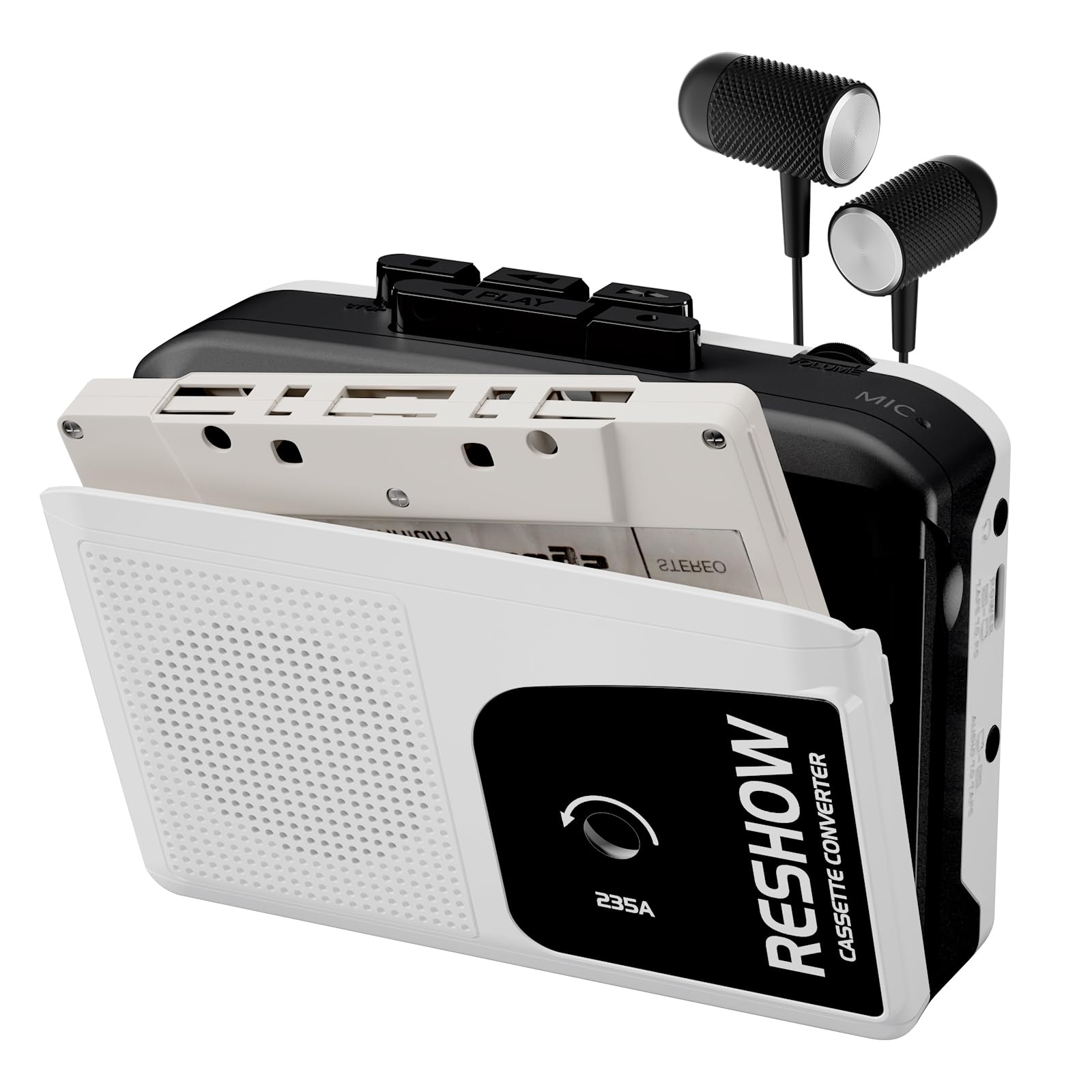 Amazon.com: Reshow Portable Cassette Tape Player with Built-in