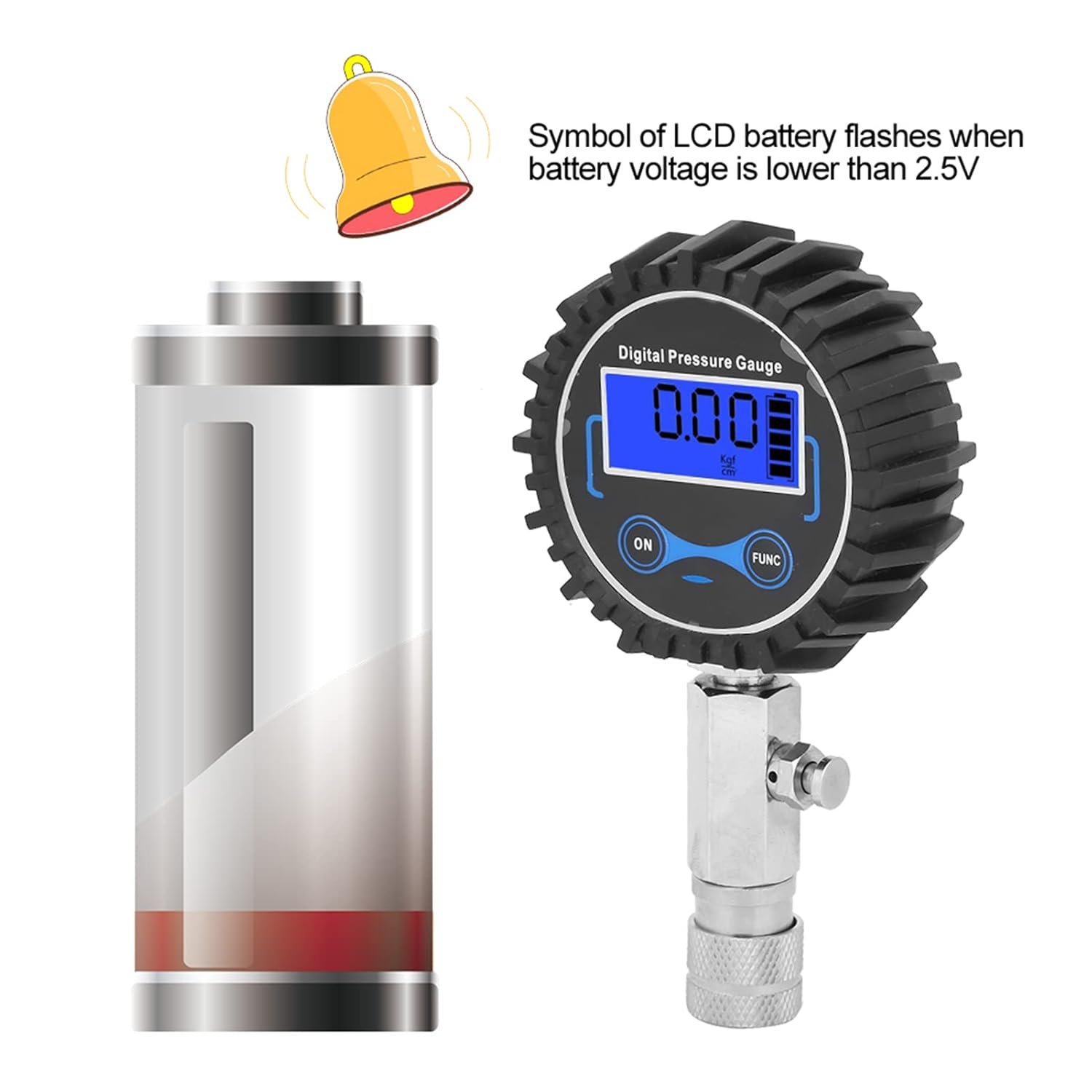 Cylinder Pressure Gauge Digital Display Engine Compression Tester Kit with 4 Adapters for Car Motorcycle Truck Petrol Vehicles Diagnostic Tool 3 300 PSI Range