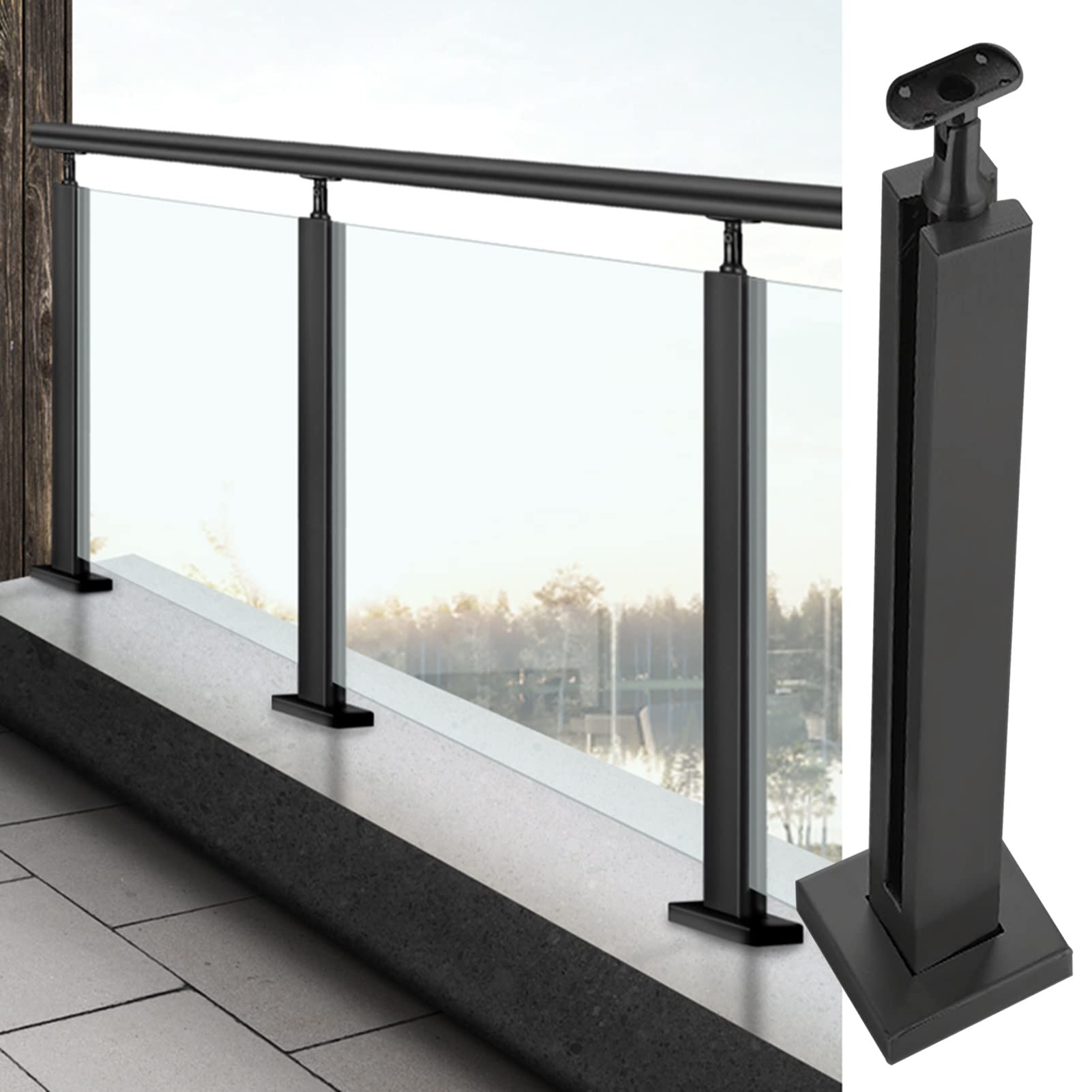 Système de balustrade en verre industriel pour loft et balcon