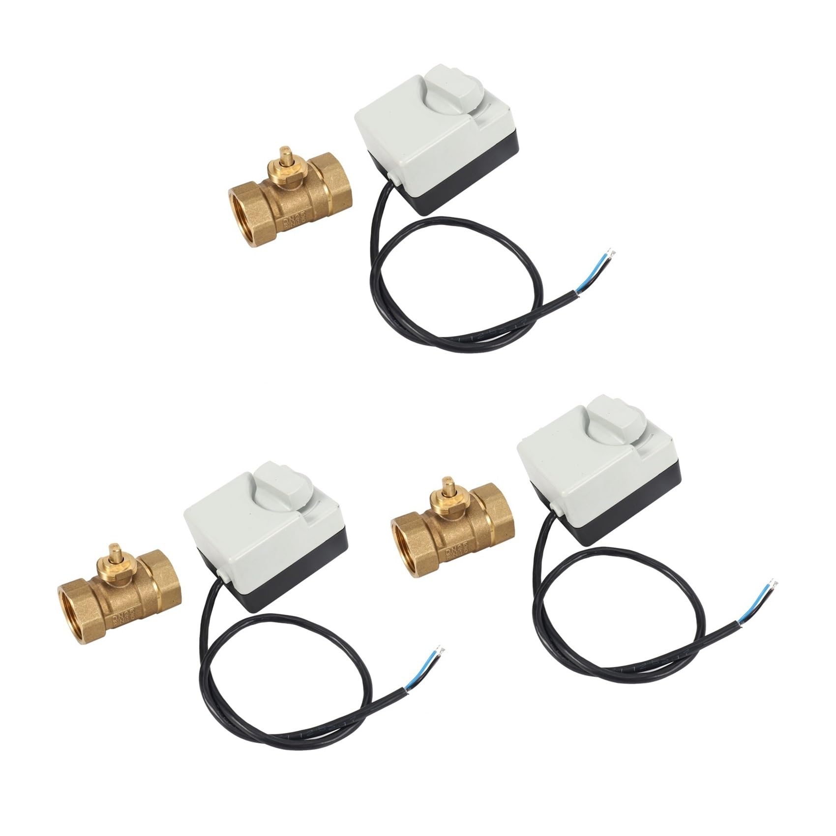 Valvola a sfera motorizzata 3X Dn25 Attuatore elettrico a 2 vie a 3 fili con interruttore manuale Connessione rapida