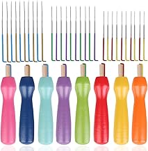 Needle Felting Tools, 38 Pcs Felting Needles - Needle Felting Supplies with 3 Sizes Felt Needles(36 Gauge, 38 Gauge, 40 Gauge), Color Wooden Handle Holder for Felting