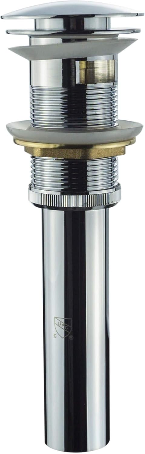 Fine Fixtures Pop-Up Bathroom Sink Drain with Overflow, Black