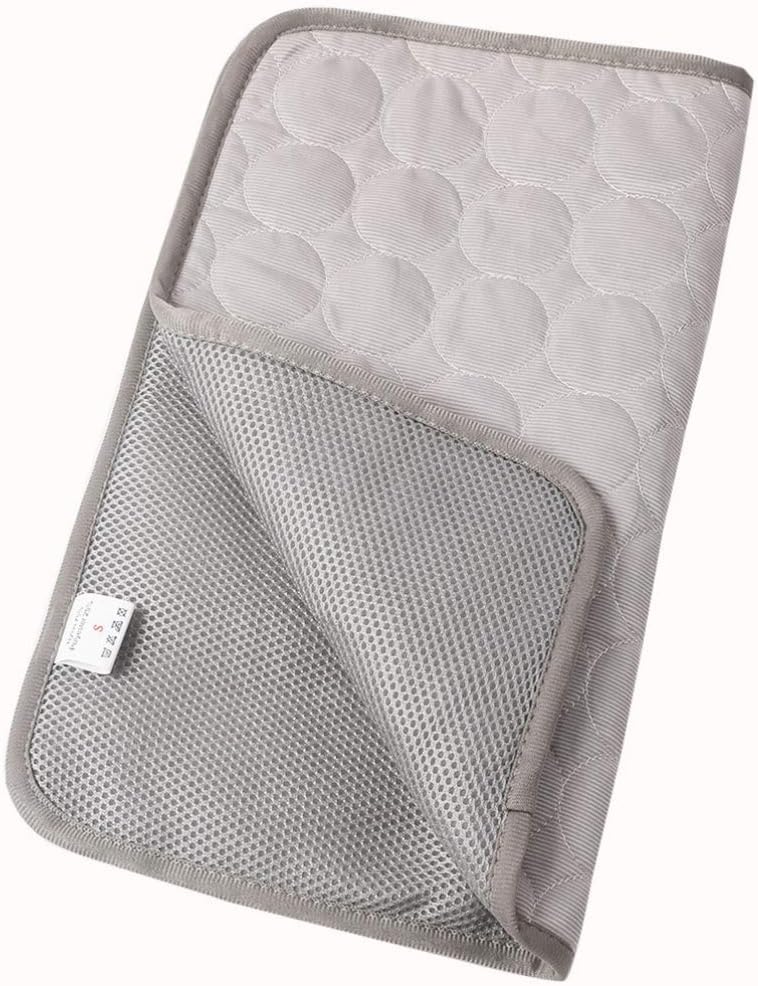 review Hemobllo Cushions Dog Cooling Mat, Pet Summer Cooling Mat Sleeping Pad Dog Crate Pad Dog Bed Mat for Small Medium Large Dogs Cats (Gray) Ice Pack Gel Ice Pack Gel Ice Pack Gel