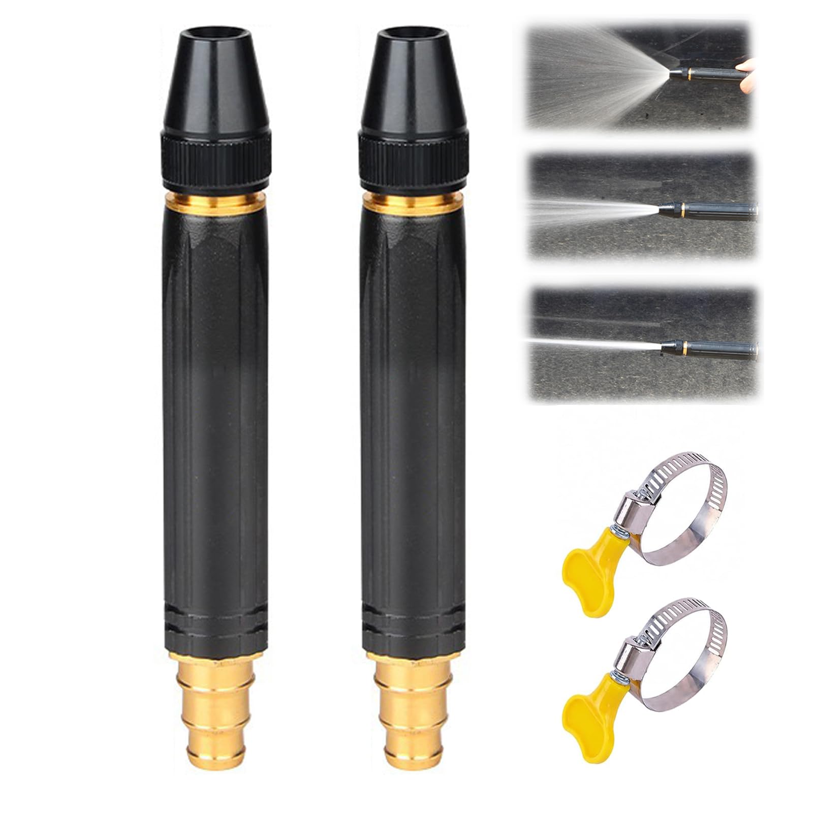 Photo 1 of 2 Pack Home High-Pressure Car Wash Water Gun with Booster Nozzle and Hose, High Pressure Hose Nozzle, Adjustable Spray Patterns for Car Washing and Outdoor Cleaning