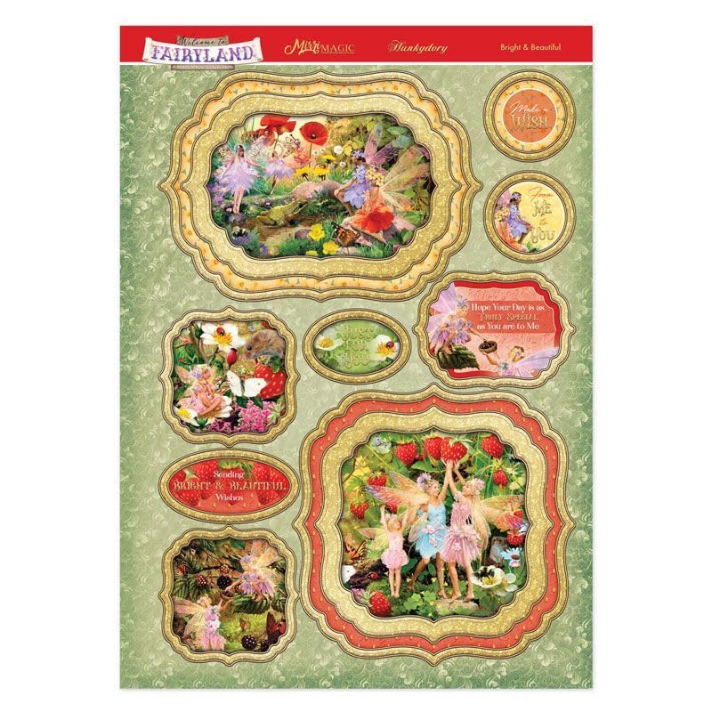 Hunkydory Crafts Fairyland - Bright & Beautiful Luxury Topper Set