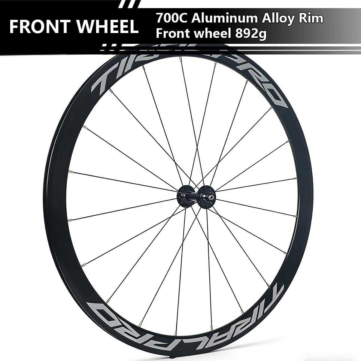 Juego De Ruedas para Bicicleta De Carretera 700C Ruedas Delanteras Y Traseras De Aleación De Aluminio Freno V-Brake Buje QR para Cassette De 7-12 Velocidades Altura De La Llanta 40mm