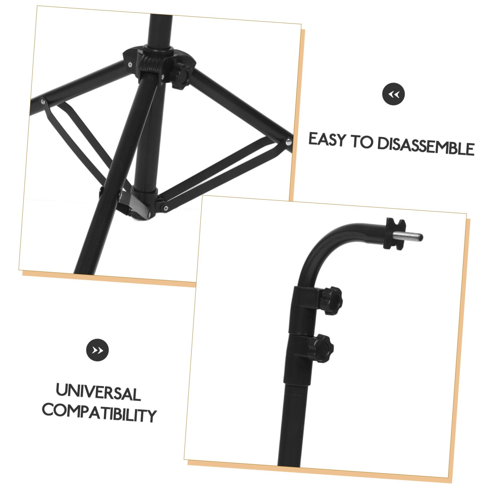 SUPVOX Supporto per Strumenti Percussione Cavalletto Treppiede Regolabile Altezza Porta Campane Staccabile per Esibizioni su Palco Sospensione per Campanelli Barre e Strumenti