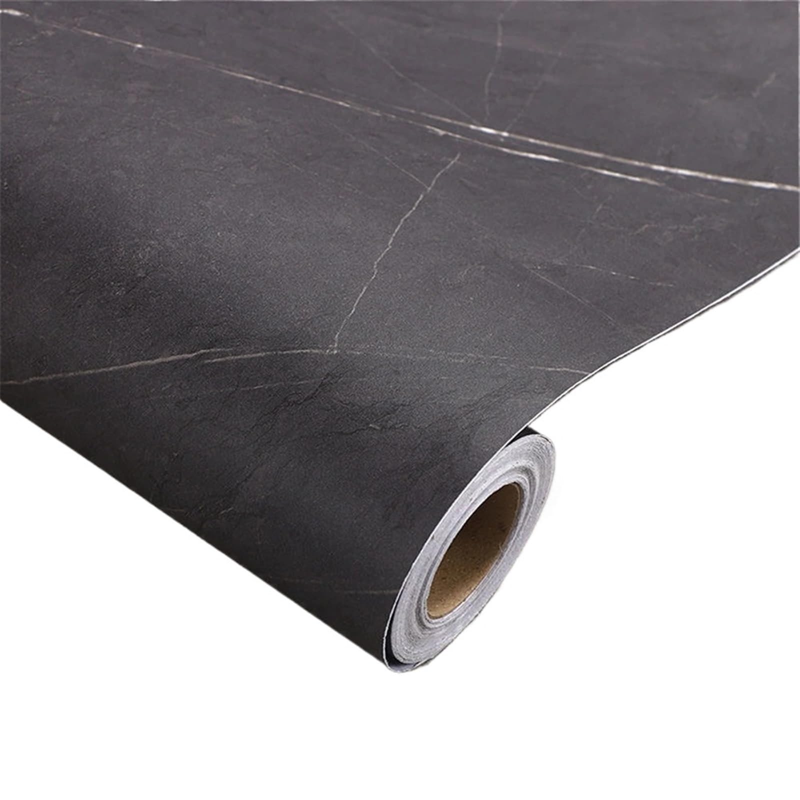 Wandschutzfolie Dicke mattschwarze PVC-Marmor-Selbstklebende Tapete, Wandaufkleber, Küche, ölbeständig, Desktop-Möbelfolie, Heimdekoration(60x200 cm)
