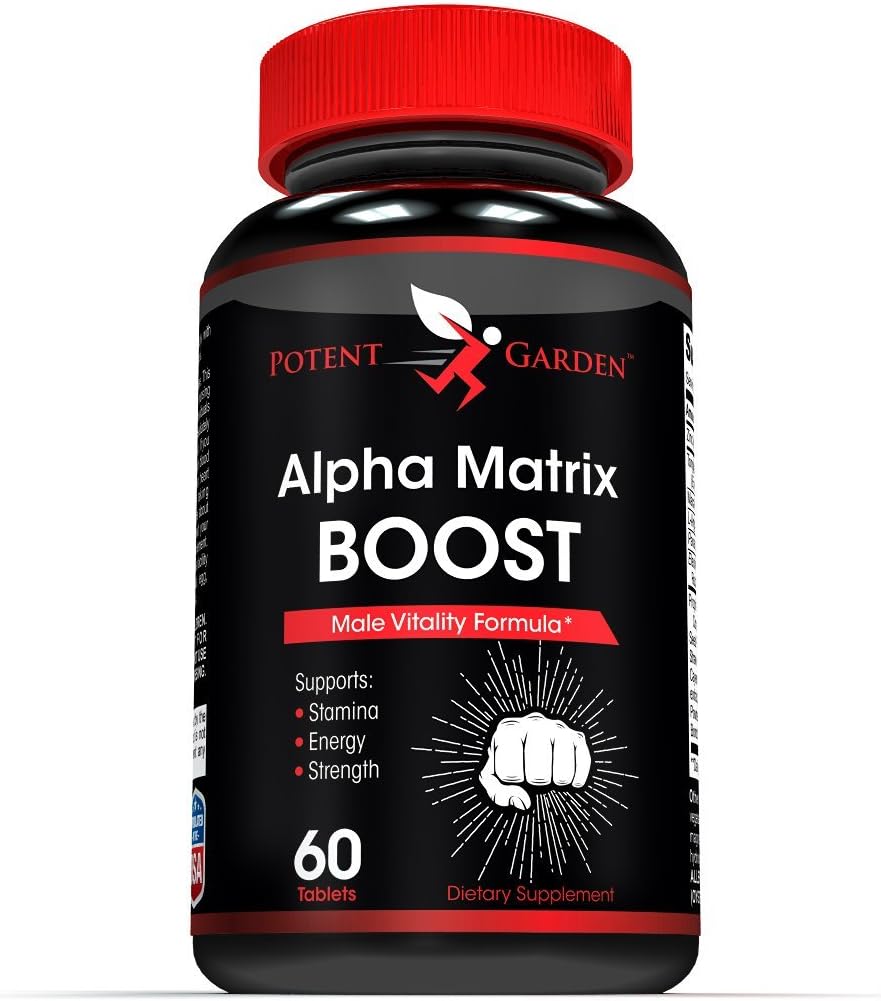 Alpha Matrix Boost for Mens Stamina, Endurance, & Strength Booster with Tongkat Ali, L Arginine, Maca Root and More - 60 Tablets