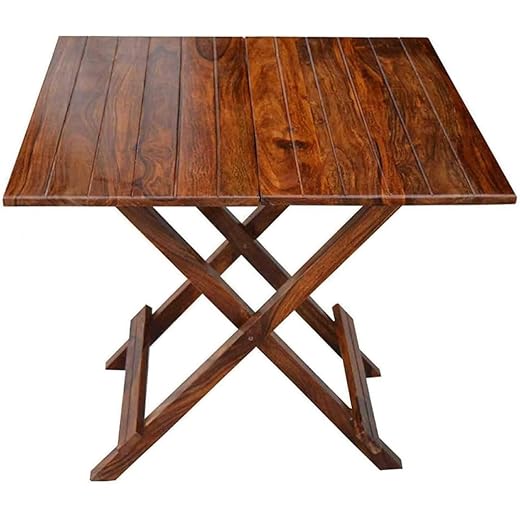 NICE HOUSE Solid Sheesham Foldable Dining Table Medium