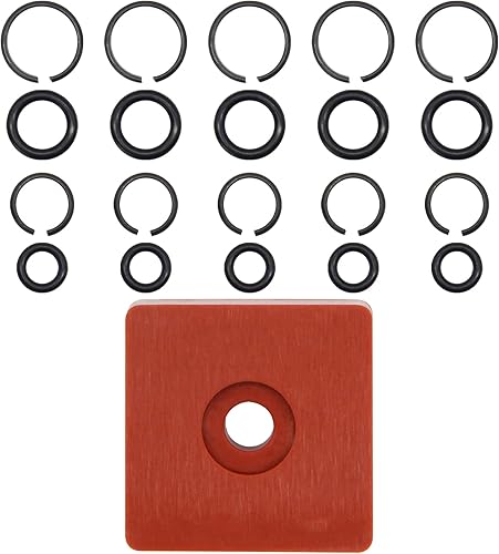 Miniatura 2 de (5+5 juegos) Anillos de retención de llave de impacto de 3/8 pulgadas y 1/2 pulgadas con junta tórica, apto para llave eléctrica/neumática, incluye