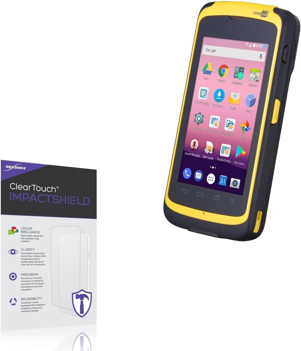 BoxWave Screen Protector Compatible With Cipherlab RS51 Rugged Mobile Computer - ClearTouch ImpactShield (2-Pack), Impenetrable Screen Protector Flexible Film