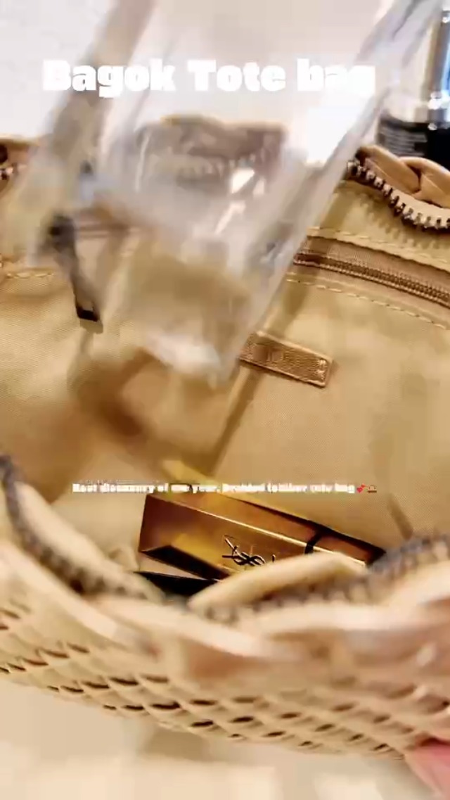 Bolso tote trenzado vegano para mujer miniatura 7