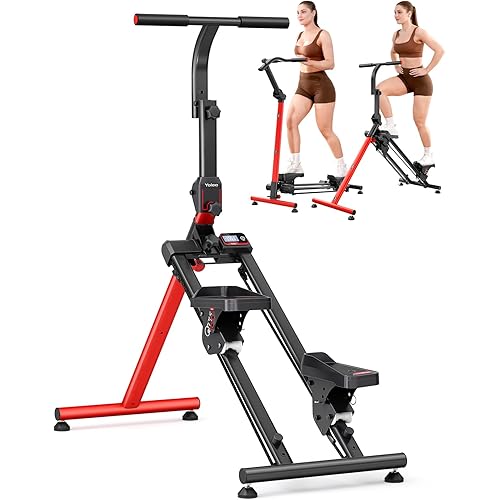 YOLEO Steppers for Exercise at Home, Adjustable Stair Stepper with 3 Workout Modes,Folding Cardio Stair Master with Adjustable Handlebar&Oversized Pedal,90% Pre-Assembled Stair Climber with Caster Mat