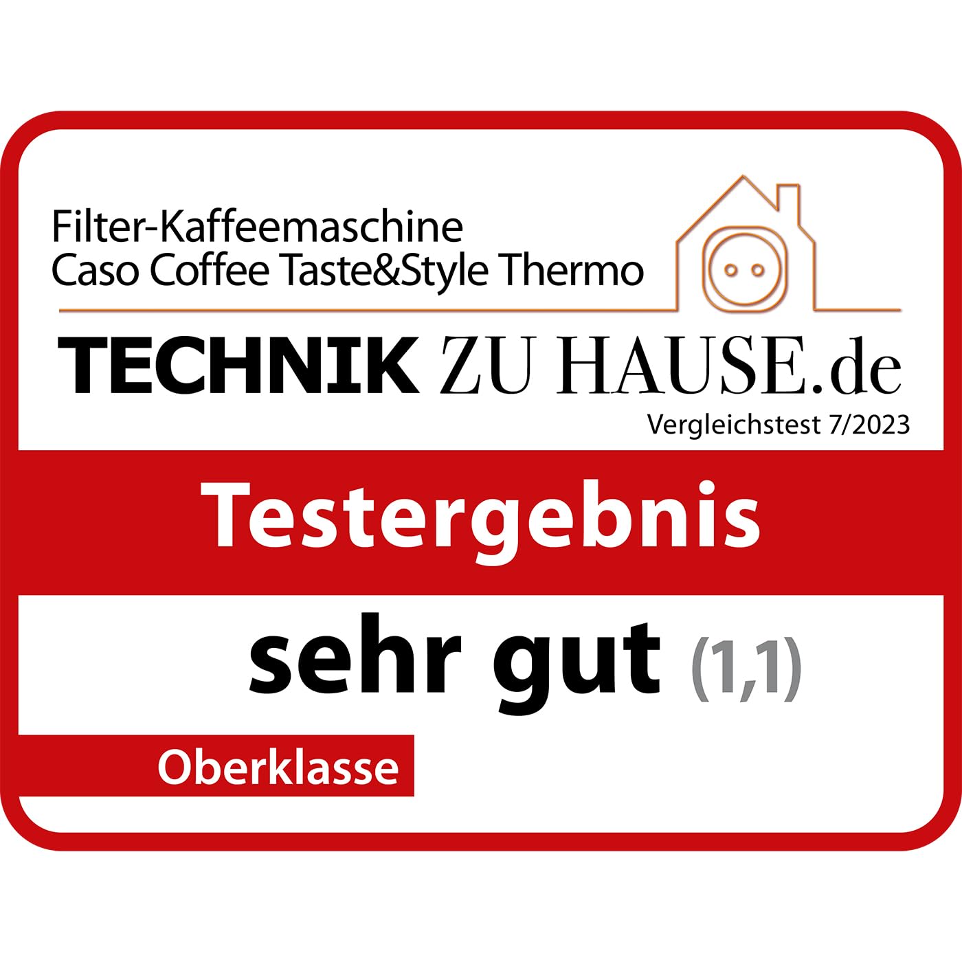 Caso Coffee Taste and Style Thermo - Kaffeemaschine mit Permanentfilter | 1,2 l, optimale Brühtemperatur 92-96 °C, Tropf-Stopp, optimierter Brühkopf, Isolierkanne, Edelstahl, Schwarz, 10 Tassen
