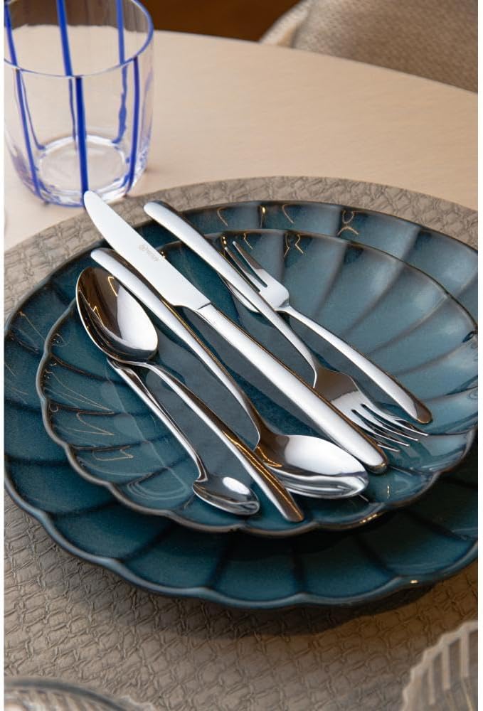 WOLFF Faqueiro de Aço Inox Viena 30 Peças - Mesa Posta - Itens Para Casa - Utensílios de Cozinha - Enxoval - Casamento - Decoração WOLFF Faqueiro de Aço Inox Viena 30 Peças - Mesa Posta - Itens Para Casa - Utensílios de Cozinha - Enxoval - Casamento - Decoração