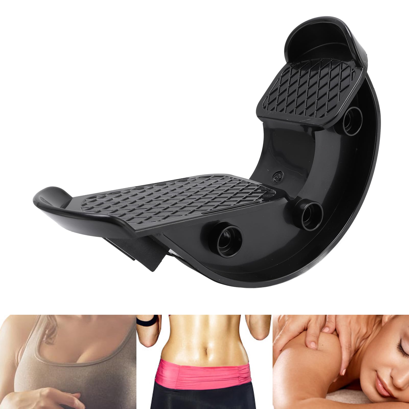 Calf Stretcher, Adjustable Compact Calf Stretcher Shin Splint Relief Stretching Equipment With Foot Rocker Improve Flexibility Stable for Legs Hips Shoulders (Black)