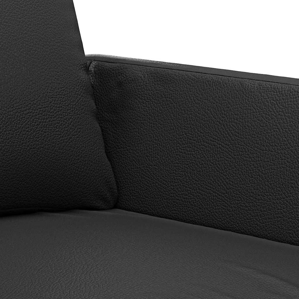 vidaXL Divano a 2 Posti Nero 140 cm in Similpelle