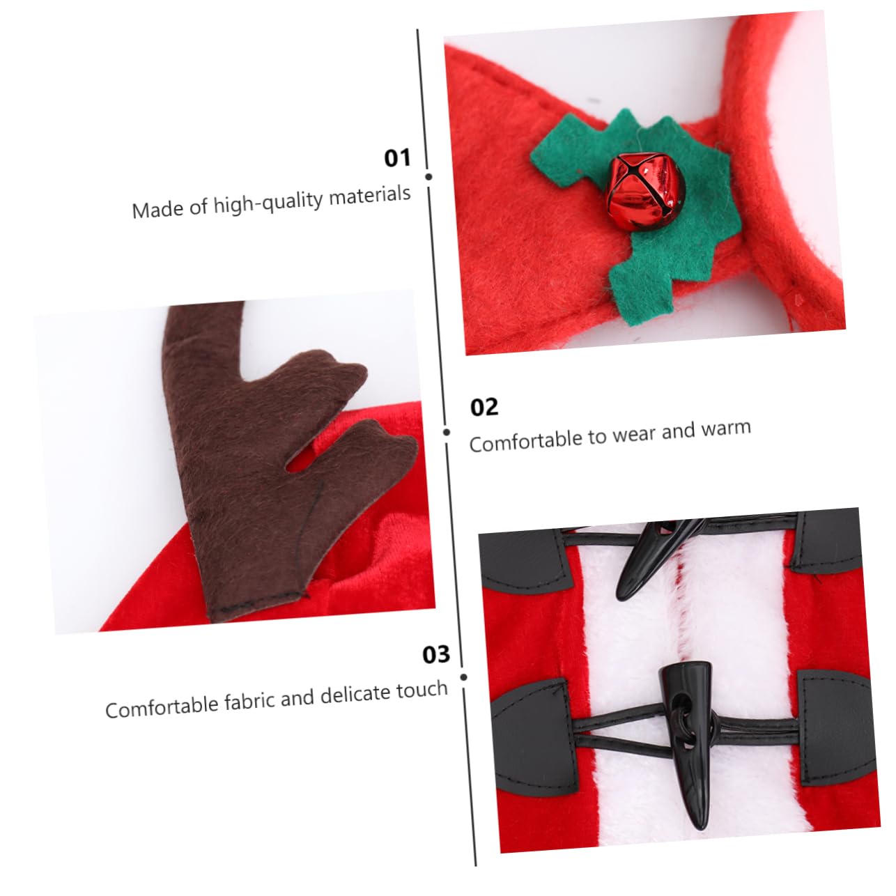 Ipetboom Disfraz de Cosplay Navideño para Fiesta Bonito Vestido de Alce Color Rojo para Espectáculos Navideños y Celebraciones de Belleza