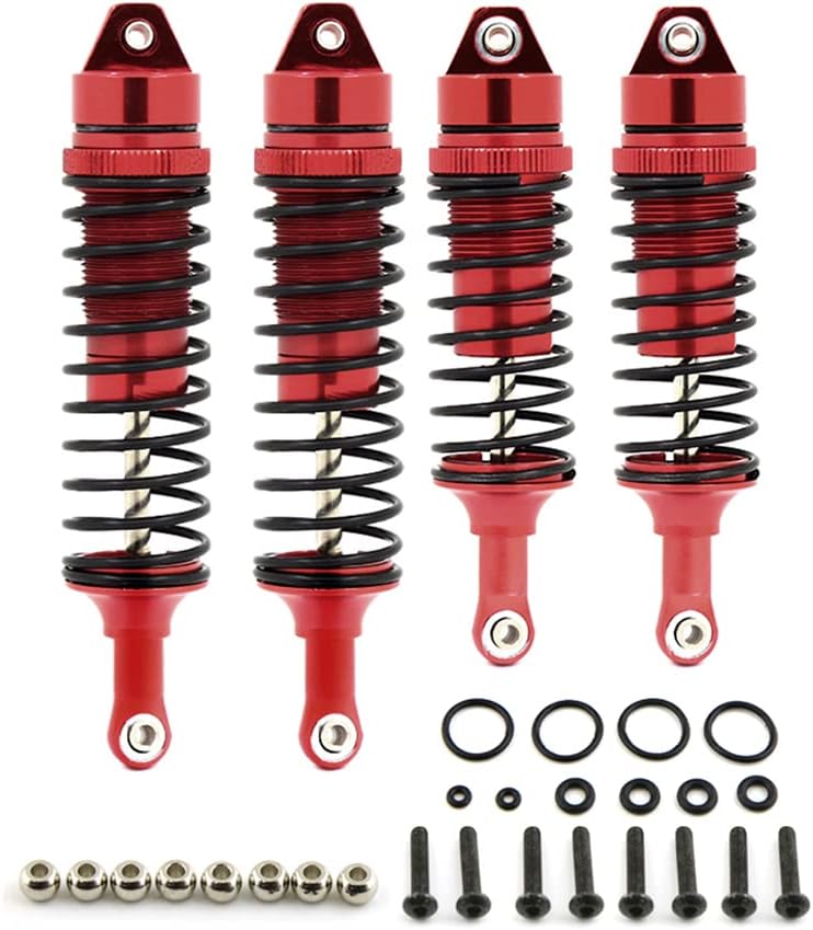 4pcs Full Alloy Front Rear Shock Absorber Damper for Arrma Vorteks 3S BLX ARA4305V3, Upgrade Parts of ARA330722 ARA330723