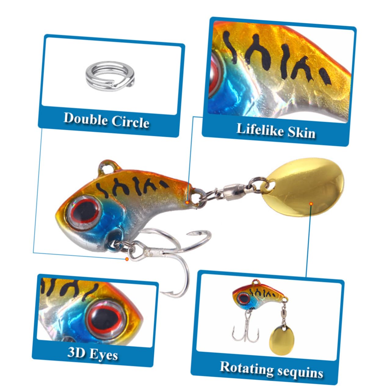 SUPVOX 18 Pcs Accessoires De Pêche Appâts Durs pour Basse Leurres De Pêche en Eau Salée Matériel De Bar Leurre De Fournitures De Leurres pour La à La Truite