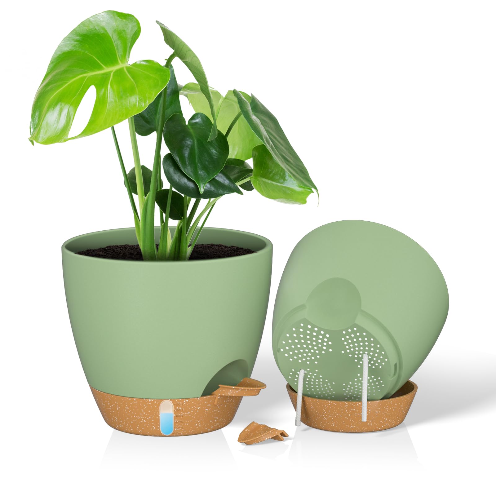 Pots de plantes anti-pourrissement ZMTECH 25 cm : finis les oubis d'arrosage de vos fleurs