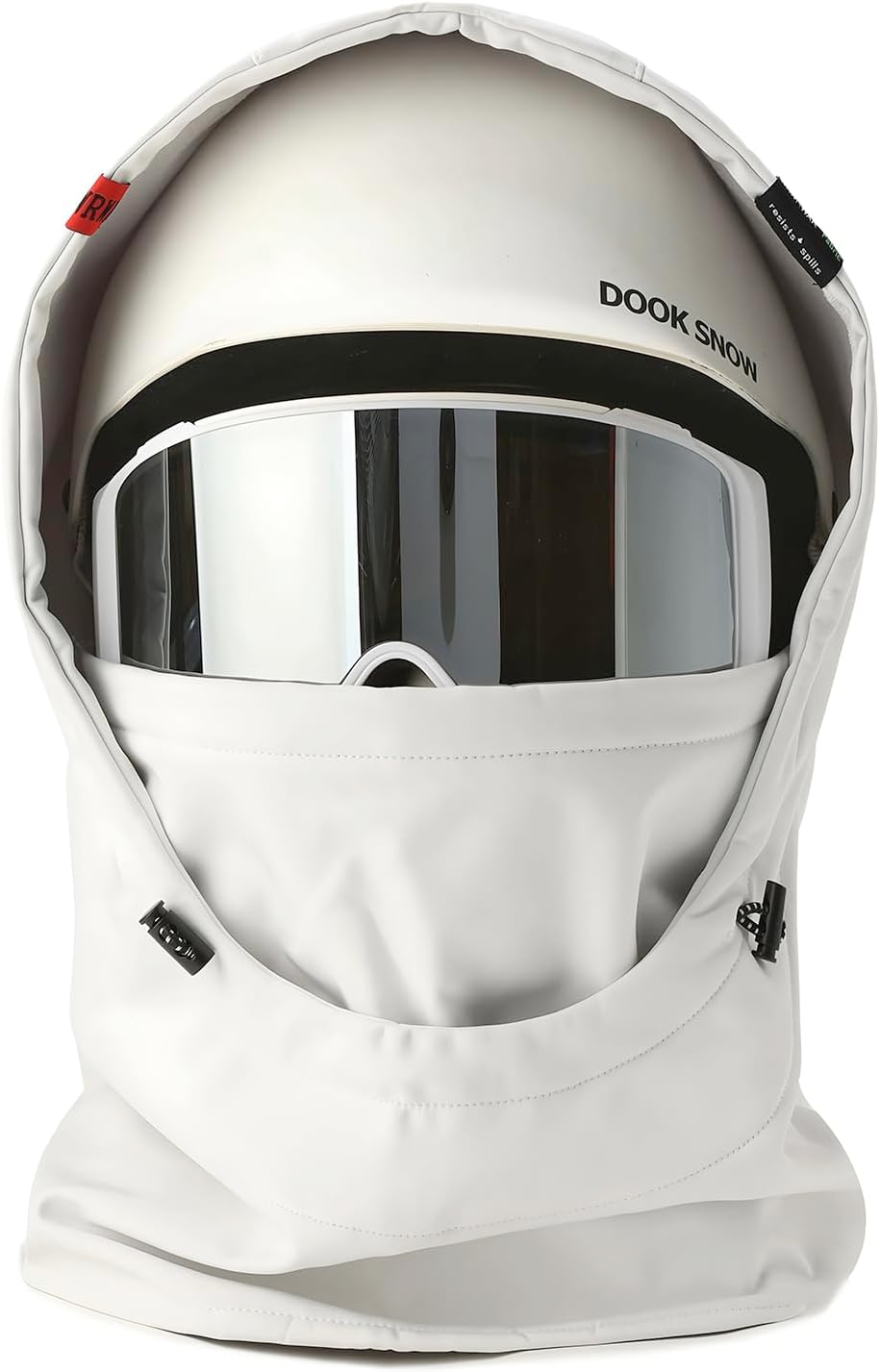DOOK SNOW Ski Helmet Hood Cover - 3-in-1 Windproof Balaclava with Adjustable Drawstring, Fleece Lined Face Mask for Men&Women