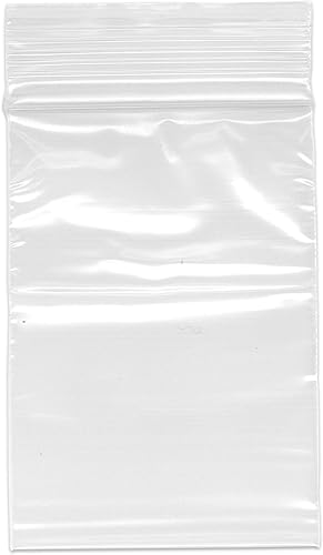 Plymor Bolsas de plástico con cierre con cremallera, 2 mil, 2.5 "x 3.5" (caja de 1000)