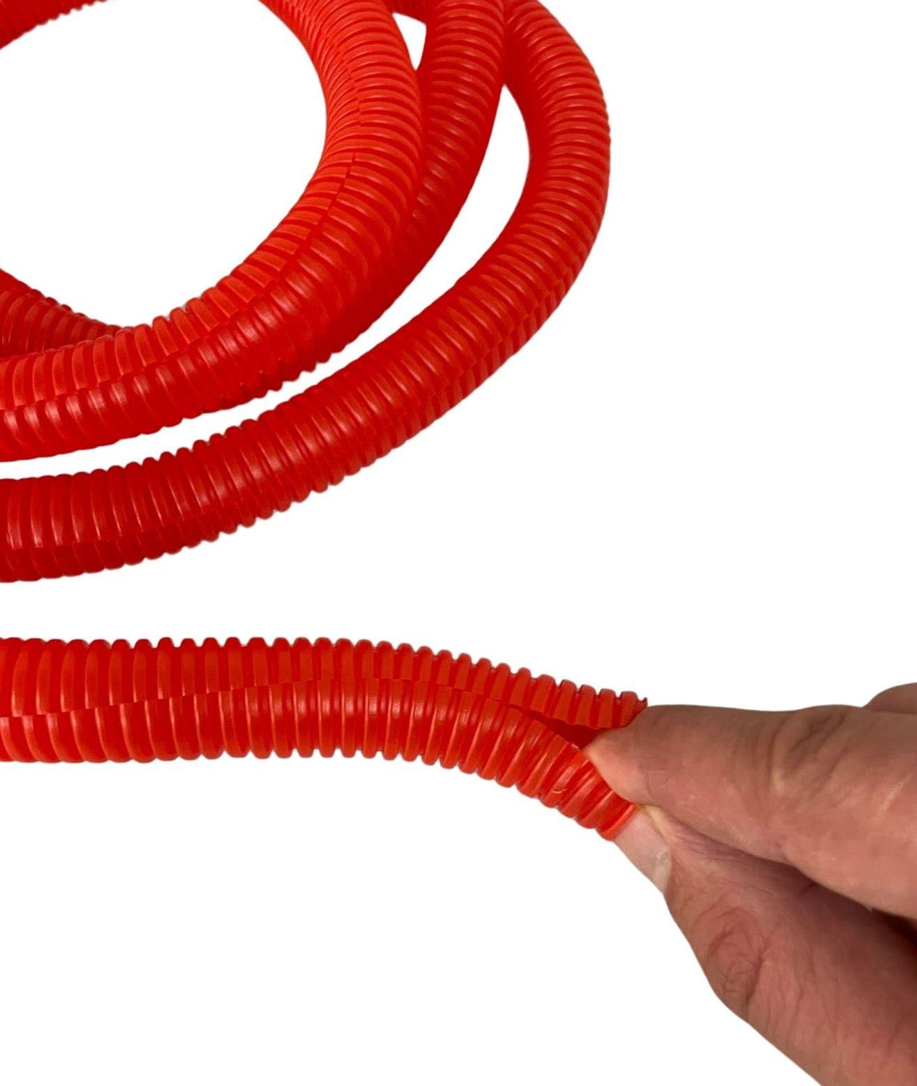On1shelf Kabelwellrohr 15mm – 2m Rot, Flexibler Kabelschlauch Für TV, Büro & Industrie, Zum Nachrüsten