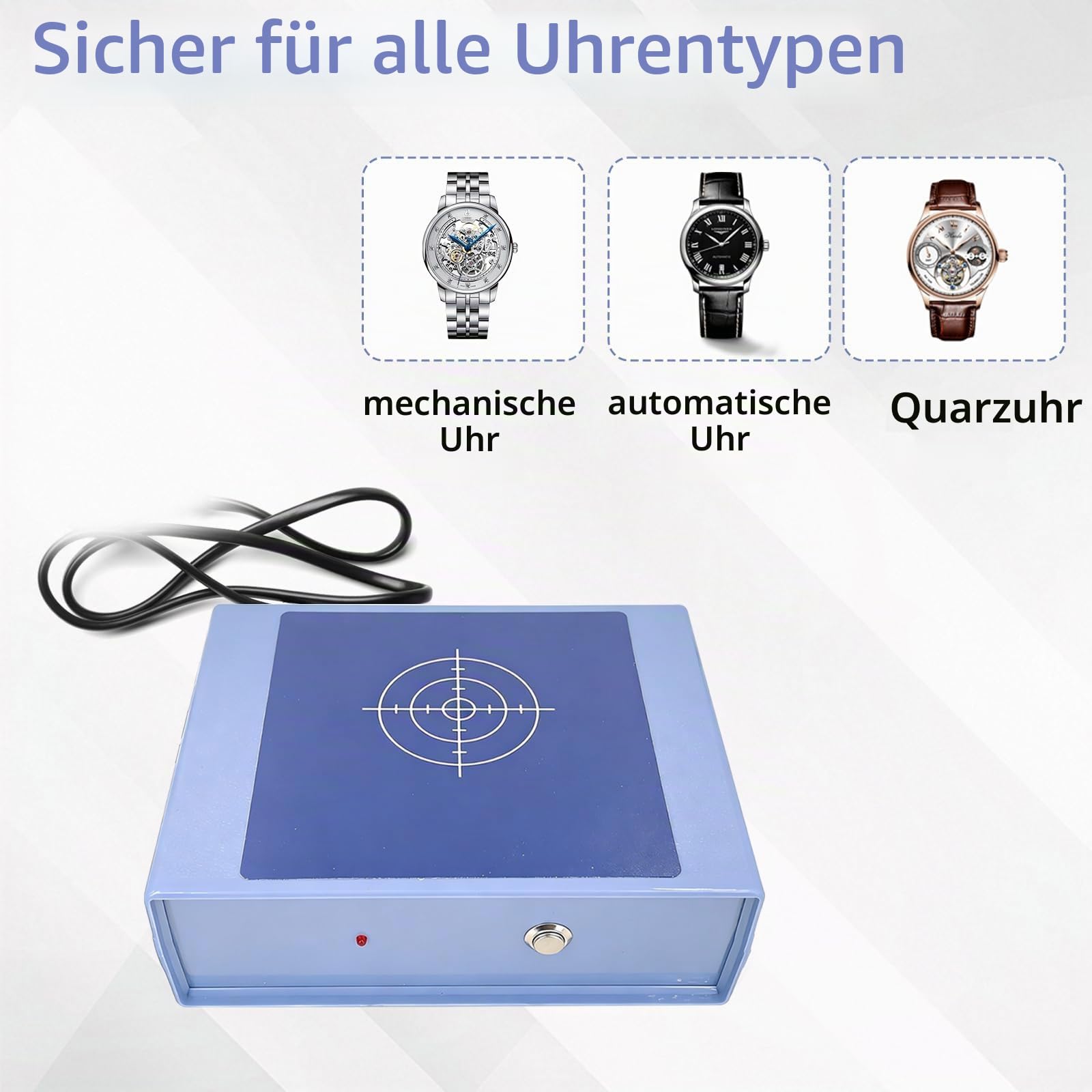 Uhren-Entmagnetisierer, Tragbares Entmagnetisierungsgerät für Uhrreparatur, Professionelles Werkzeug für Uhrmacher, Reparatur und DIY