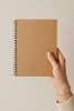 Difference Promotion Checkered Spiral Notepad, A5 Size 15x21 cm, 60 Leaves, 90gr. Ivory Paper, Ideal for the Office Kraft Cover