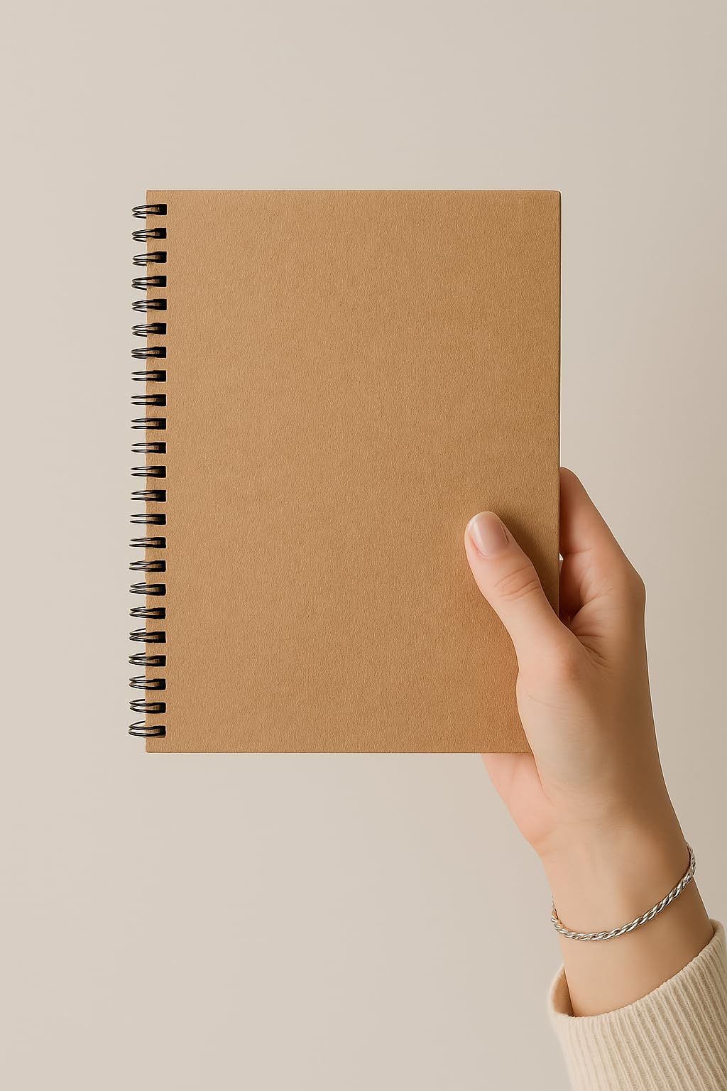 Fark Tanıtım Çizgili Spiralli Not Defteri, A5 Boyut (15x21 cm), 60 Yaprak, 90gr. Ivory Kağıt, Ofis İçin İdeal (Siyah Kapak)