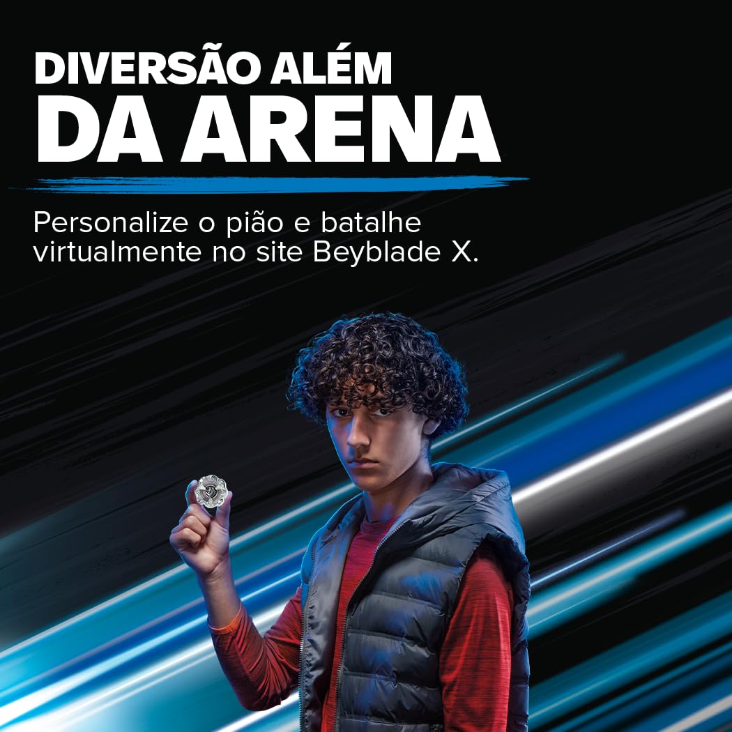 Beyblade X, Pião, Horn Rhino 3-80S - Conjunto de Brinquedo Tipo