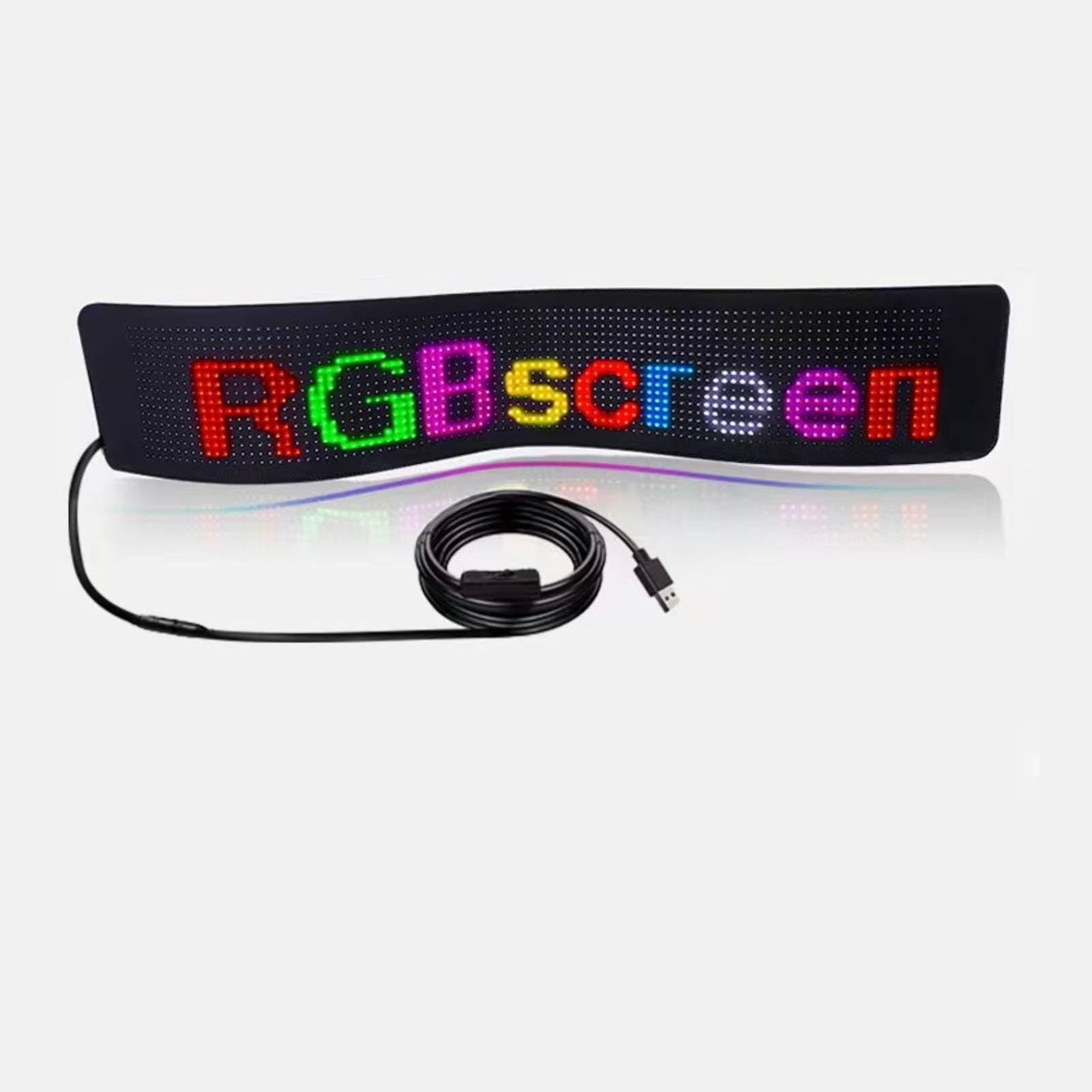 CarFlareLED Bluetooth LED Panel Fürs Rückfenster – Schreib Deine Eigenen Texte, Animationen & GIFs, Ohne Kleber 16x64 Cm