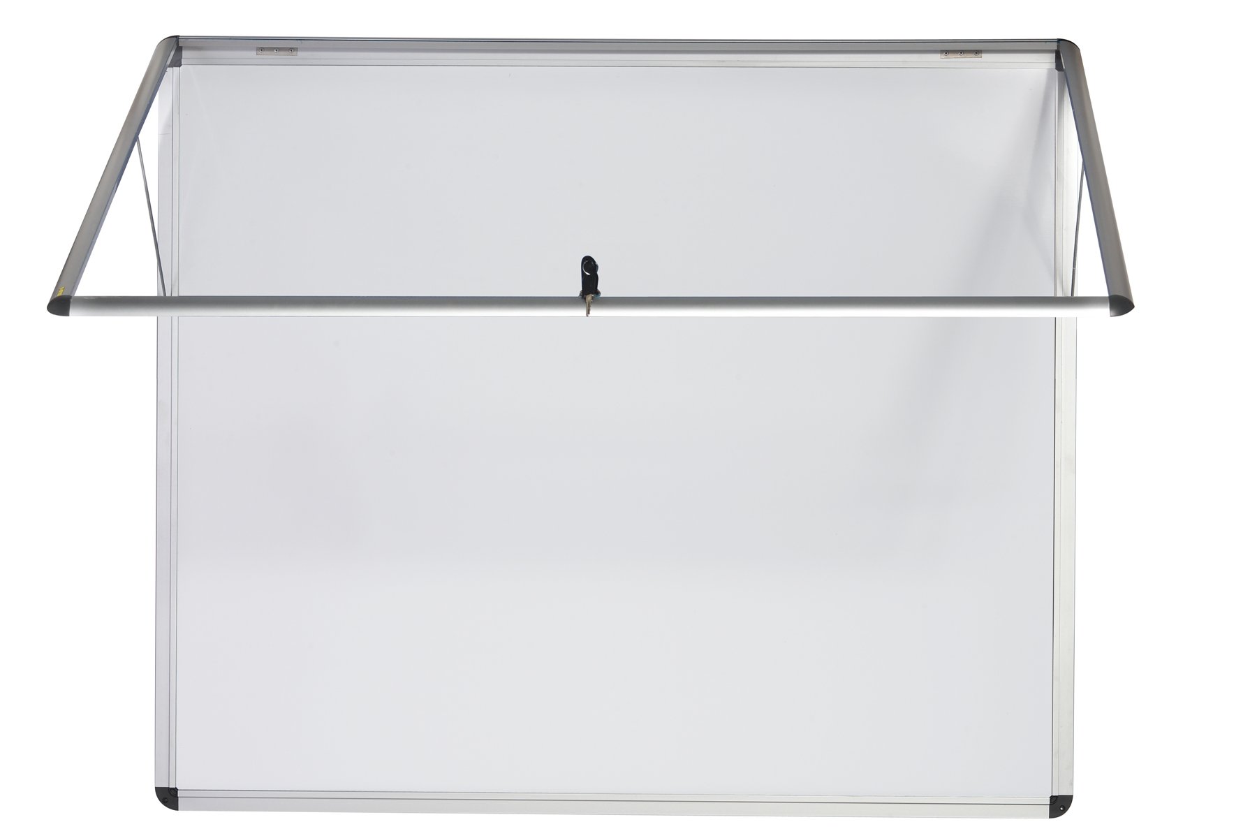 Bi-Office Magnetic Display Case Enclore, Lacquered Steel Surface, Top Hinged Acrylic Door, Aluminium Frame, 65.6 x 60.3 cm (6X A4)